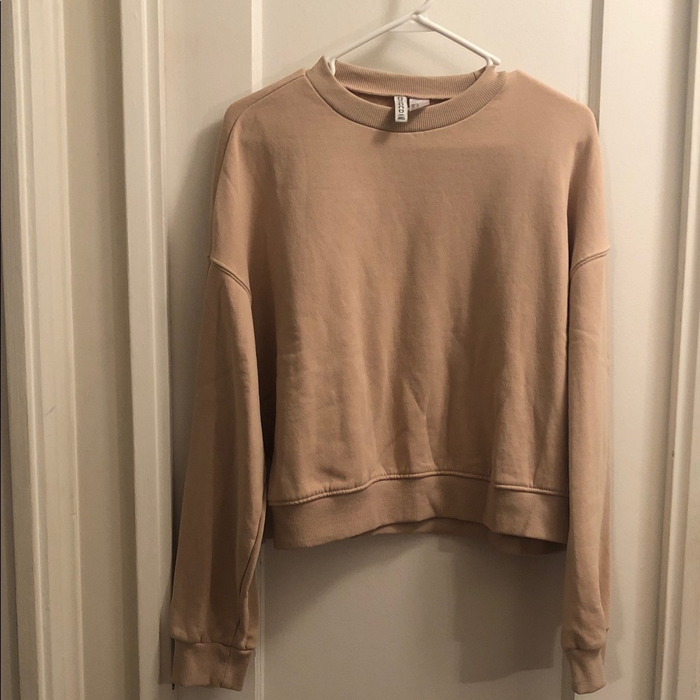 H&M Divided Tan Crewneck Top